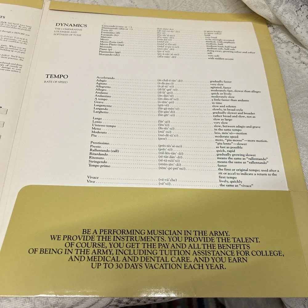 Vintage Trombone Folders, UGA Music Camp, Army Music Sheet‎ Music, 1992 Music